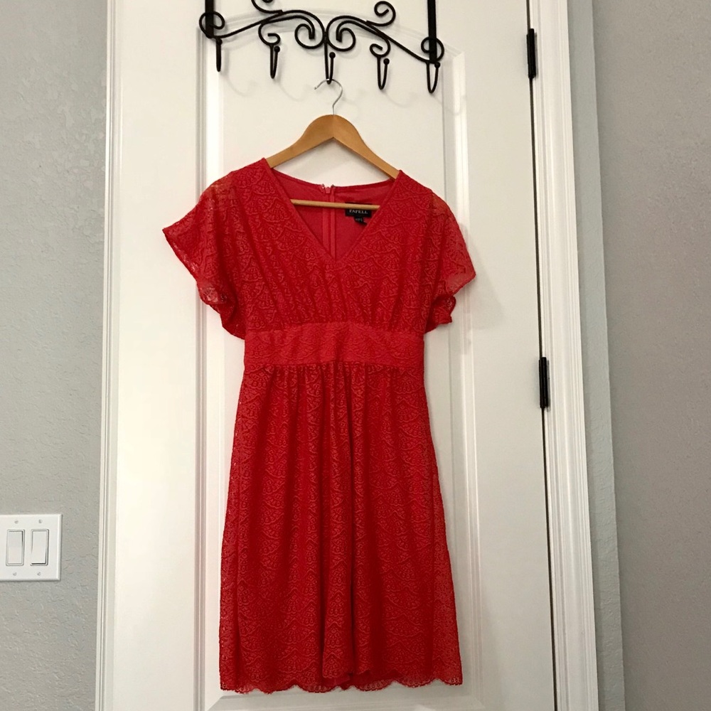 Adrianna Papell Coral Lace Dress